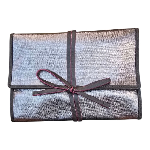 Stella & Dot Bring Your Bling Metallic Pewter Travel Jewelry Storage Case - Picture 1 of 6